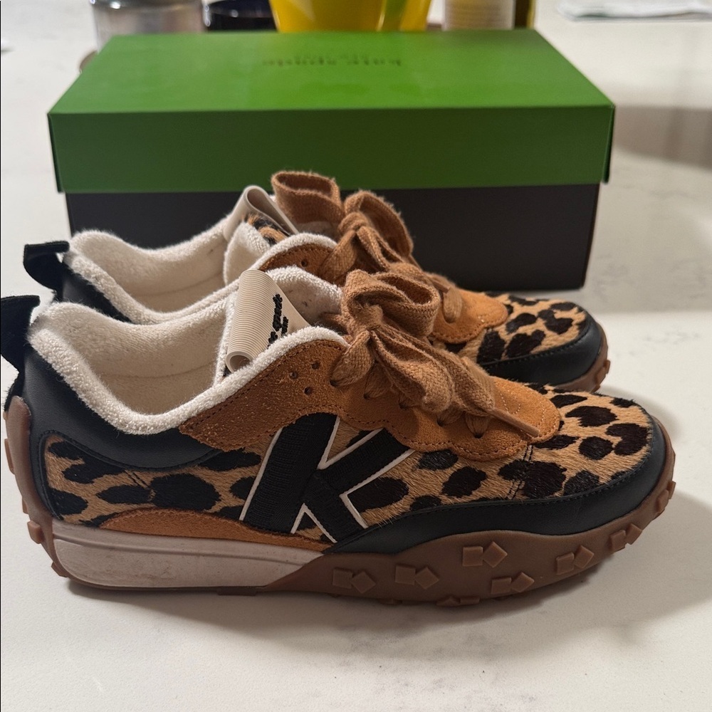 Kate Spade Kids Sneakers - Tan and Black Leopard - Picture 3 of 4